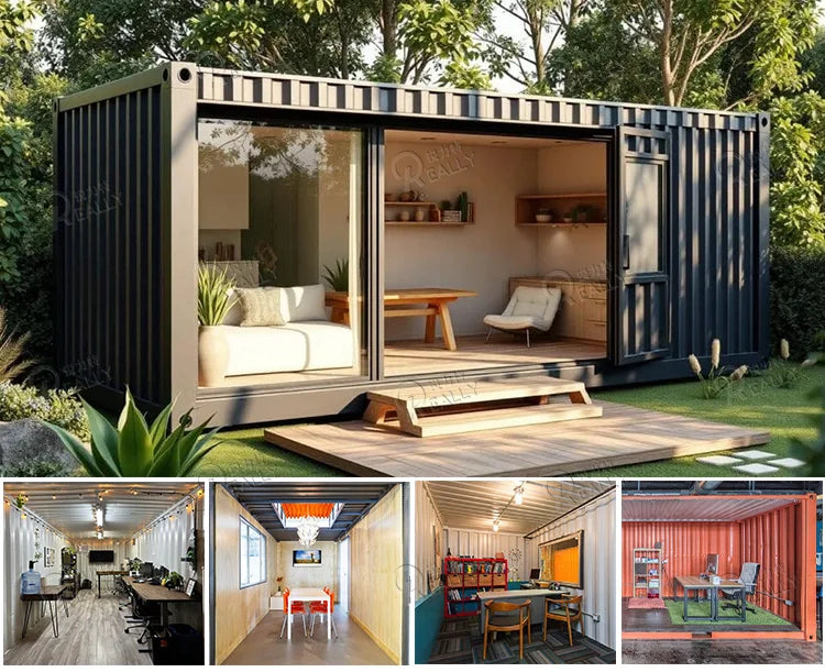 2025 Prefab Quick Assembly Sunny House Prefabricated Windproof Container waterproof Outdoor storage Steel structure room