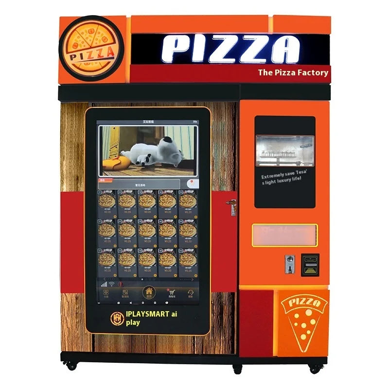 Pizza Vending Machine, Pizza Machine With Oven, Heated And Cooked Pizza, Pizza Machine