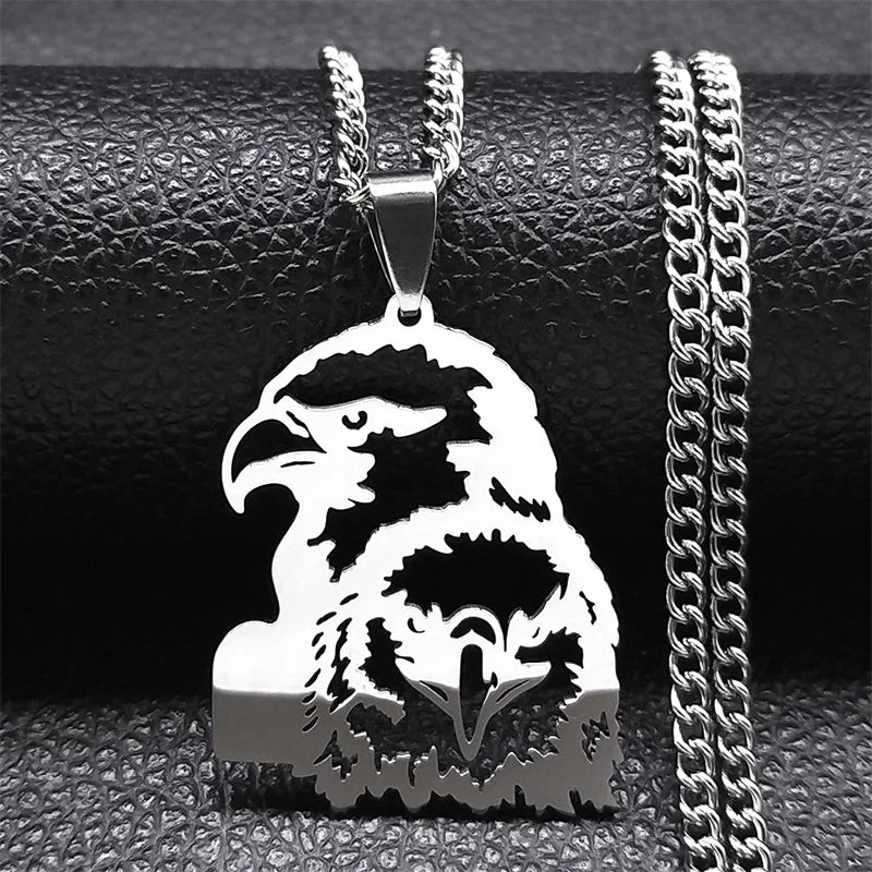 Goth Full Moon Wolf Head Pendant Necklace Women Men Black Color Forest Tree Hollow Animal Necklaces Jewelry Party Gifts N2032S03