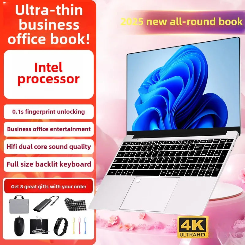 Long-Term Battery Life, 2025 New Ultra-Thin Notebook, I7-Level Processor, Business Office All-Round Laptop with High Value