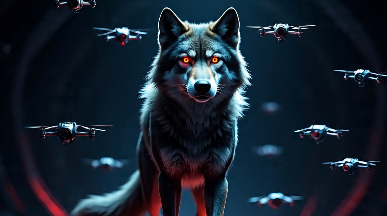 Drones, and security equipment. be a hunter, not a prey. and lead vigilance on air, land and sea