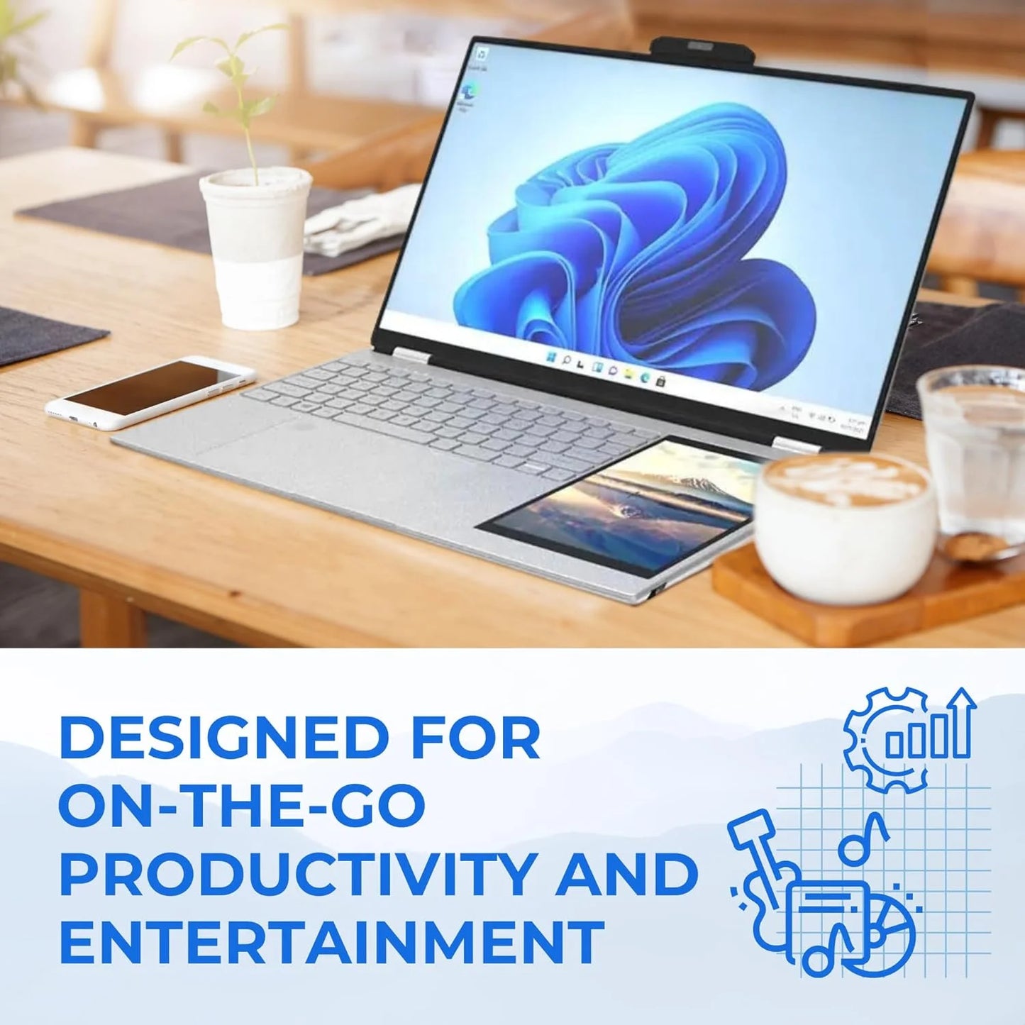 Super Cheap Hot Selling Computer Factory Cheapest N95 Dual-screen 15.6 "+7" Laptop Business Laptop Win 11 Intel Business Laptop