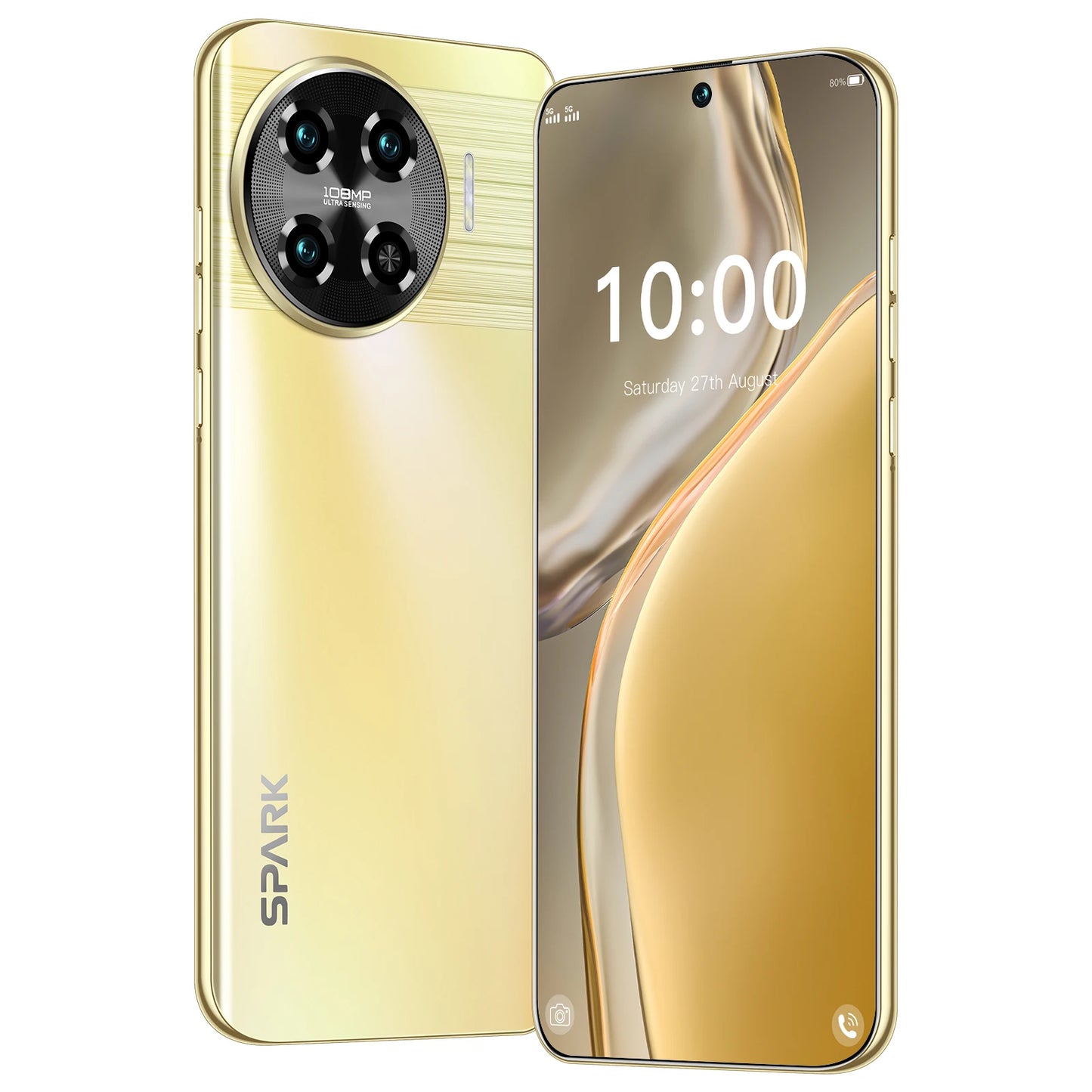 Spark20 Pro 5G Android Smartphone 16GB+1TB Dual SIM Large Battery HD Screen Dual Language Support (English) 65W Quick Charging