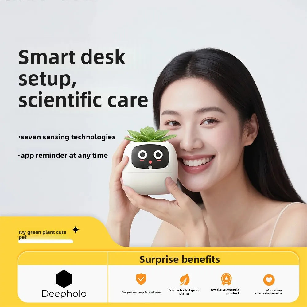 Deepholo IVY Cute Pet Robot Smart Desktop Ornament 1:5 Scale Electronic Toy Plastic Creative AI Birthday Gift