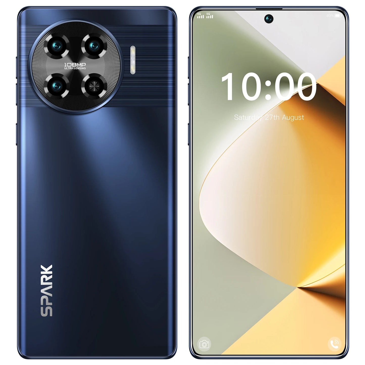 Spark20 Pro 5G Android Smartphone 16GB+1TB Dual SIM Large Battery HD Screen Dual Language Support (English) 65W Quick Charging