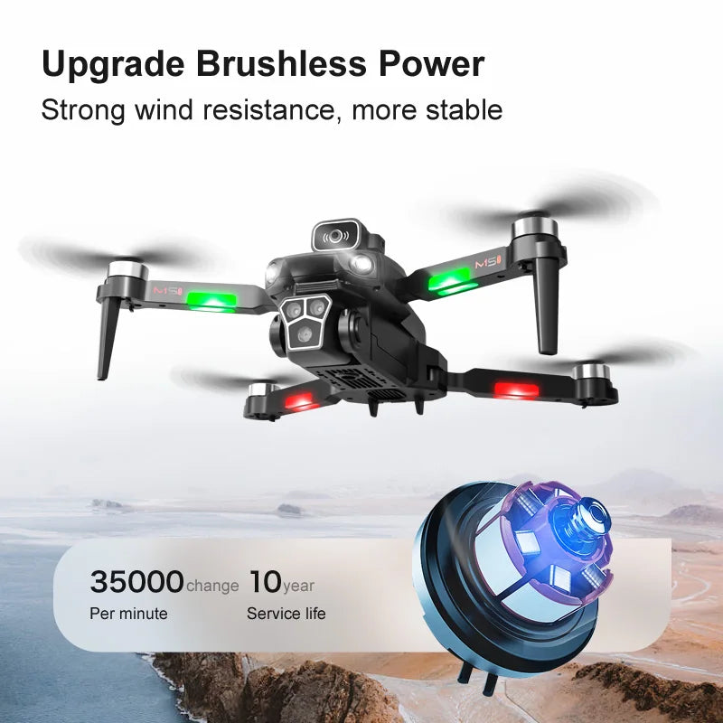 Cheaper M1S Mini Drones 4K Rc Dron HD Dual Camera Brushless Folding Obstacle Avoidance Commercial Toy Drone for Kids