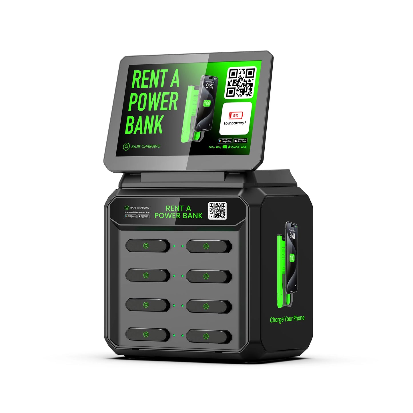 Bajie Commercial Fast Charging Vending Machine with 8 PCS Power Bank Easy Rent Power Banks & Power Station Product