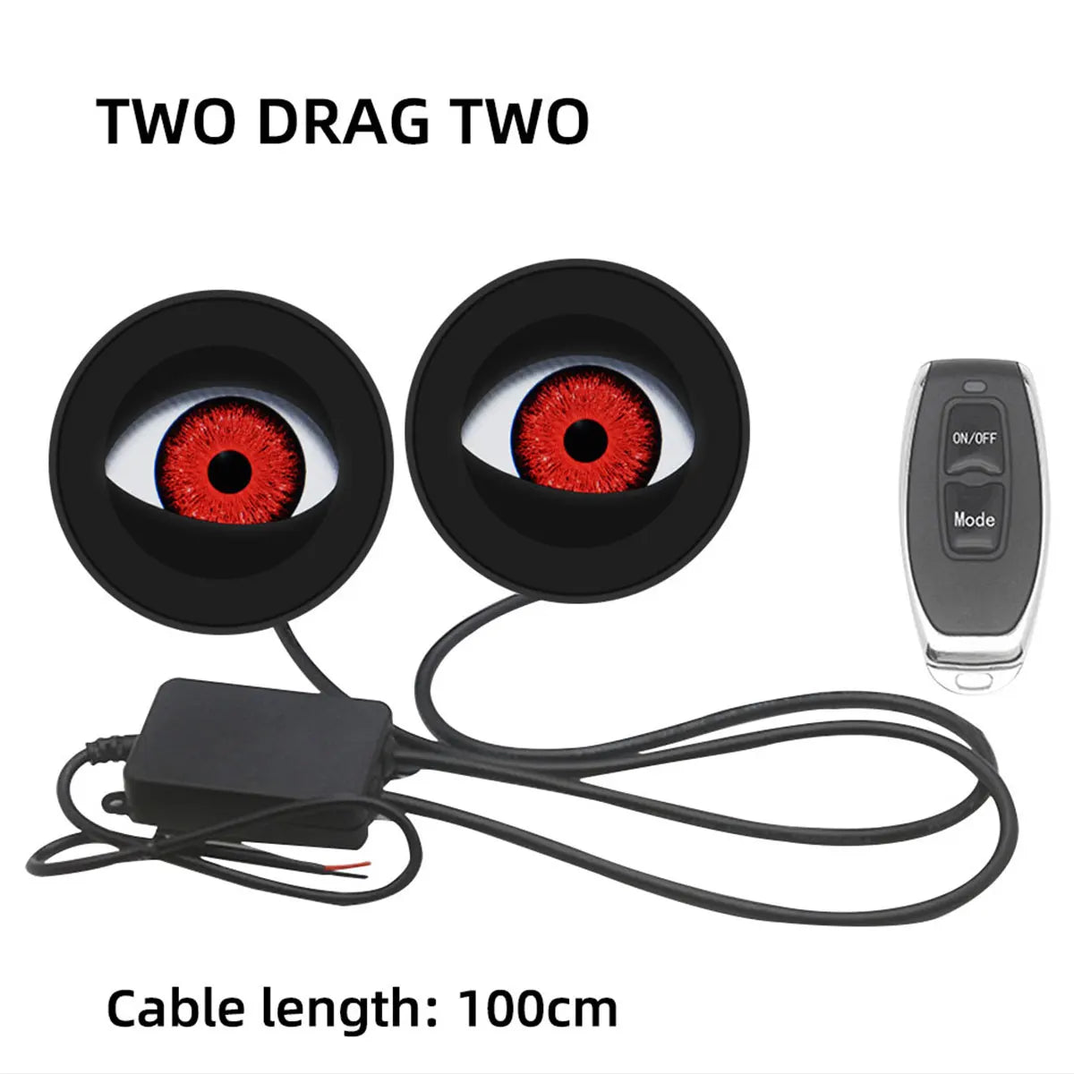 12V Devil Eye 6 Modes With Remote Control Car Led Fog Light Demon Eyes for Cars Motorcycle Dynamic Flashing Led Headlight Lamp