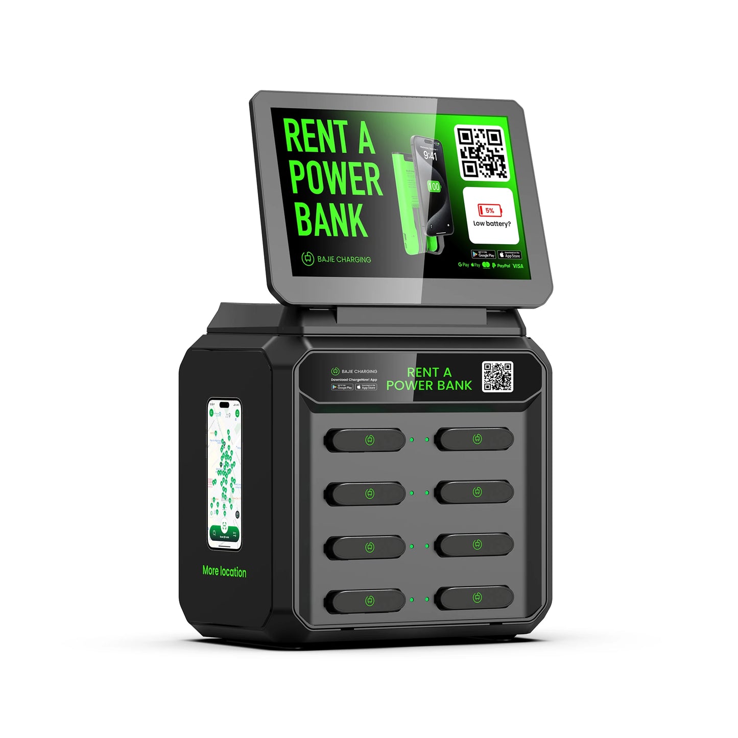 Bajie Commercial Fast Charging Vending Machine with 8 PCS Power Bank Easy Rent Power Banks & Power Station Product