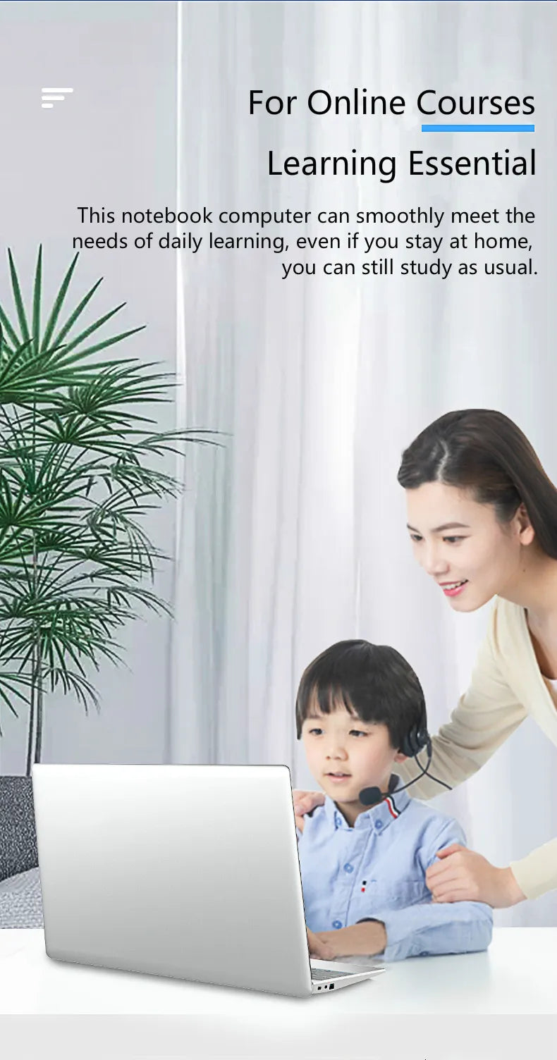 Win 10 Pro Laptop, 15.6" FHD IPS Display, 12G RAM with N5095 Notebook Portable Gaming Laptop