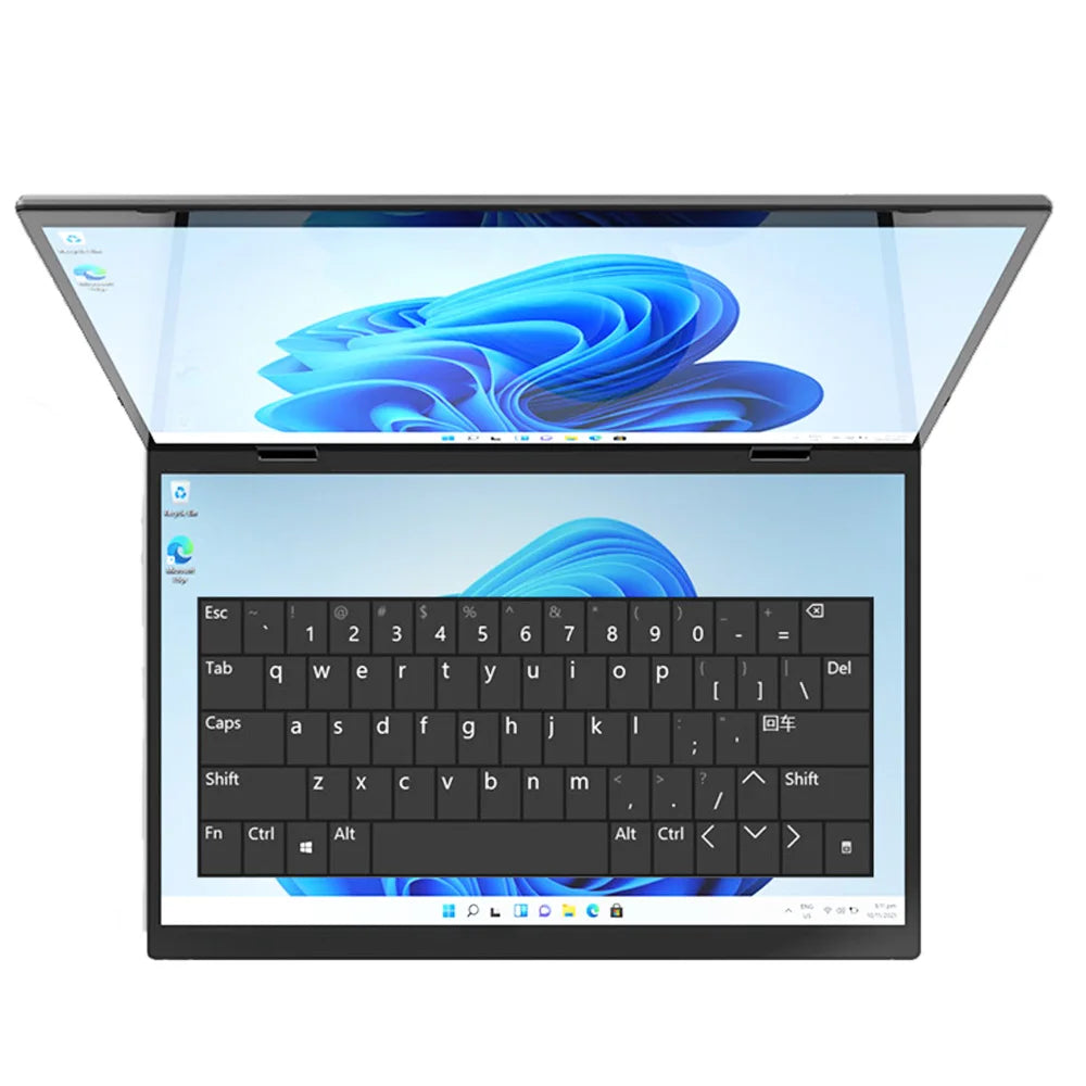 Factory 2026 New Ultrabook 14.1 Inch Foldable Dual Touch Screen Intel 14th N150 Aluminum Yoga Laptops for Students and Designers