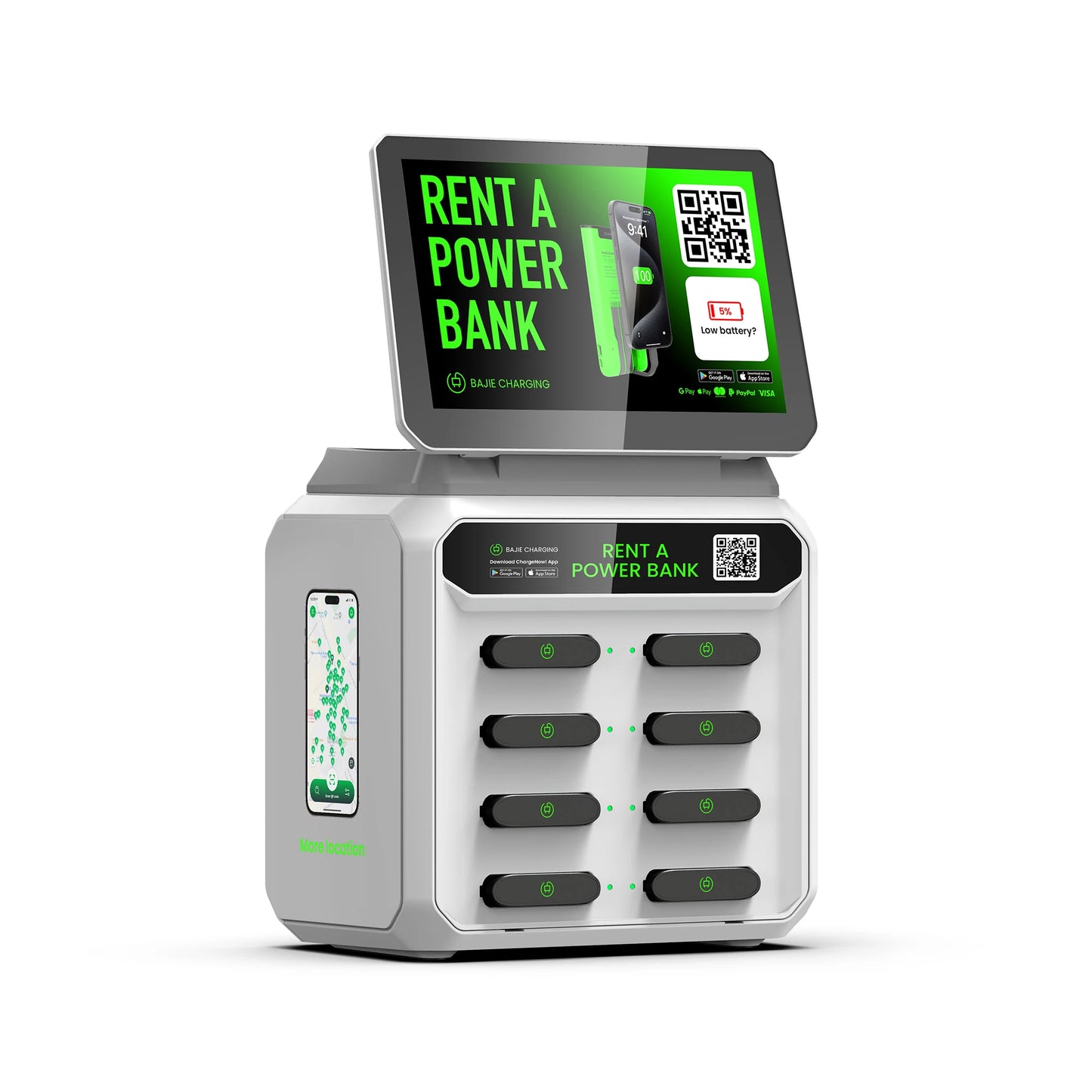Bajie Commercial Fast Charging Vending Machine with 8 PCS Power Bank Easy Rent Power Banks & Power Station Product
