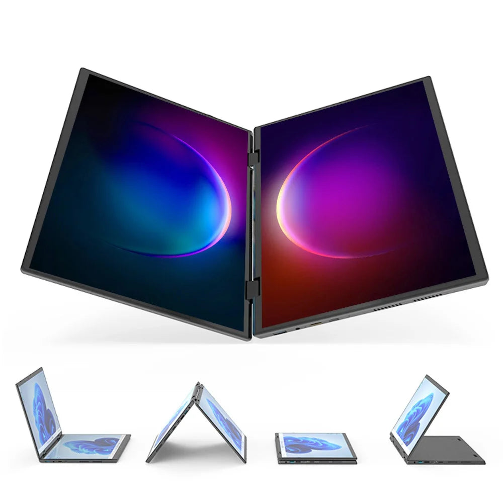 Factory 2026 New Ultrabook 14.1 Inch Foldable Dual Touch Screen Intel 14th N150 Aluminum Yoga Laptops for Students and Designers