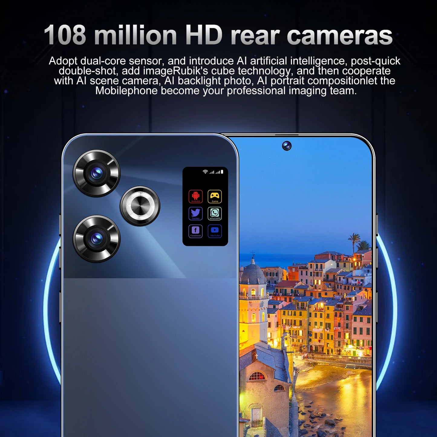 F6 Pro Straight Talk Compatible 5G Smartphone Snapdragon 8 Gen3 108MP Rear Camera 1TB Internal Storage Android 14 60Hz Display