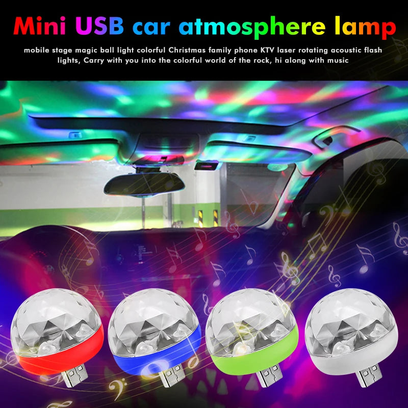 USB Mini Disco Lights,Portable Home Party Light,DC 5V USB Powered Led Stage Party Ball DJ Lighting,Karaoke Party Led Christmas