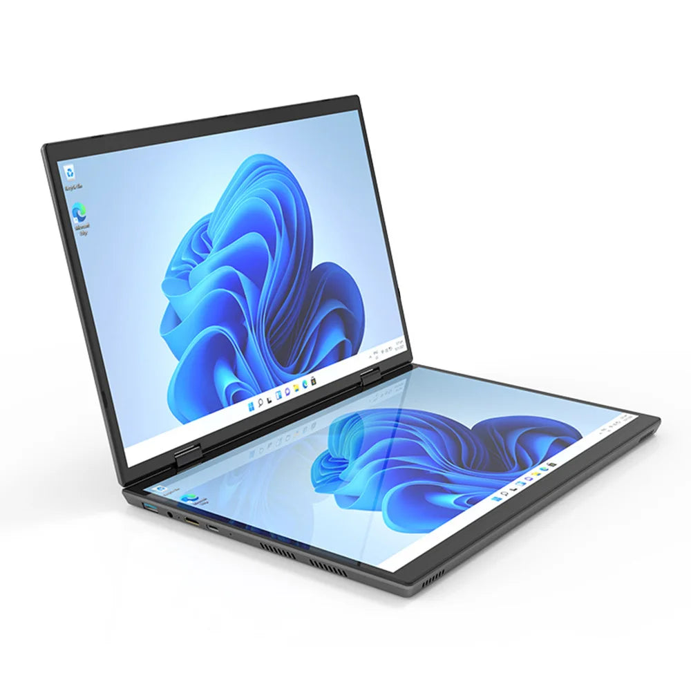 Factory 2026 New Ultrabook 14.1 Inch Foldable Dual Touch Screen Intel 14th N150 Aluminum Yoga Laptops for Students and Designers
