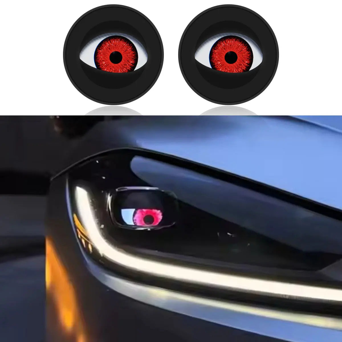 12V Devil Eye 6 Modes With Remote Control Car Led Fog Light Demon Eyes for Cars Motorcycle Dynamic Flashing Led Headlight Lamp