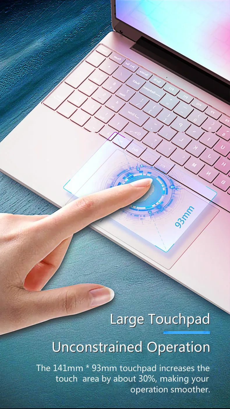 Win 10 Pro Laptop, 15.6" FHD IPS Display, 12G RAM with N5095 Notebook Portable Gaming Laptop