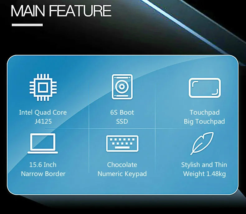 Win 10 Pro Laptop, 15.6" FHD IPS Display, 12G RAM with N5095 Notebook Portable Gaming Laptop