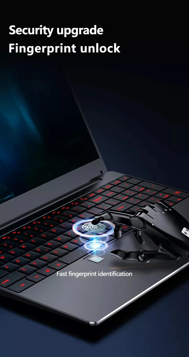 Win 10 Pro Laptop, 15.6" FHD IPS Display, 12G RAM with N5095 Notebook Portable Gaming Laptop