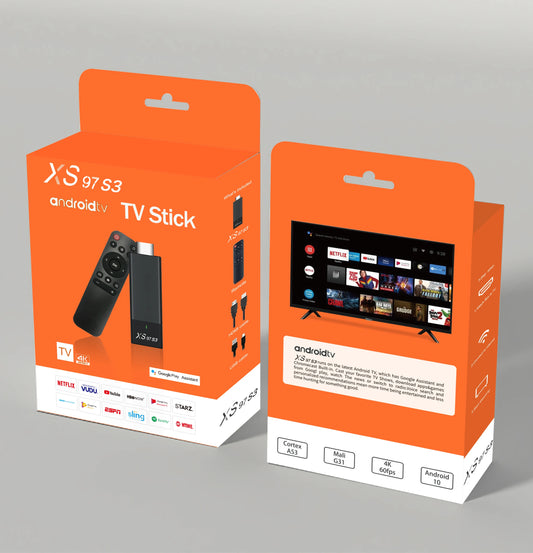 XS97 S3 4K Android TV Stick | Allwinner H313 Quad-Core | 2GB RAM | 8GB ROM | Dual-Band Wi-Fi | Android 10