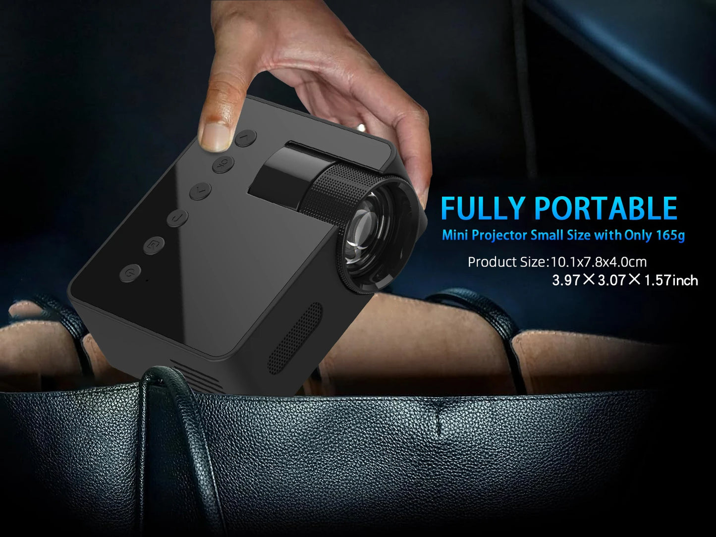 Portable projector YT100. Supports high-definition projection. Mini projector. Mobile cinema.
