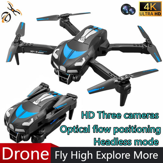 YT-1 Drone 4k Profesional Triple Camera Professional Obstacle Avoidance Optical Flow Positioning  Aerial Photography Quadcopter