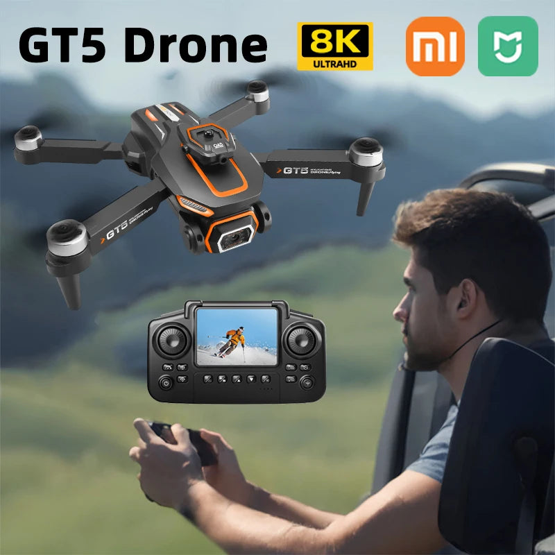 Xiaomi Mijia GT5 Mini Drone 4K Professional 8K HD Camera RC with screen Brushless Optical flow Quadcopter Obstacle Avoidance toy