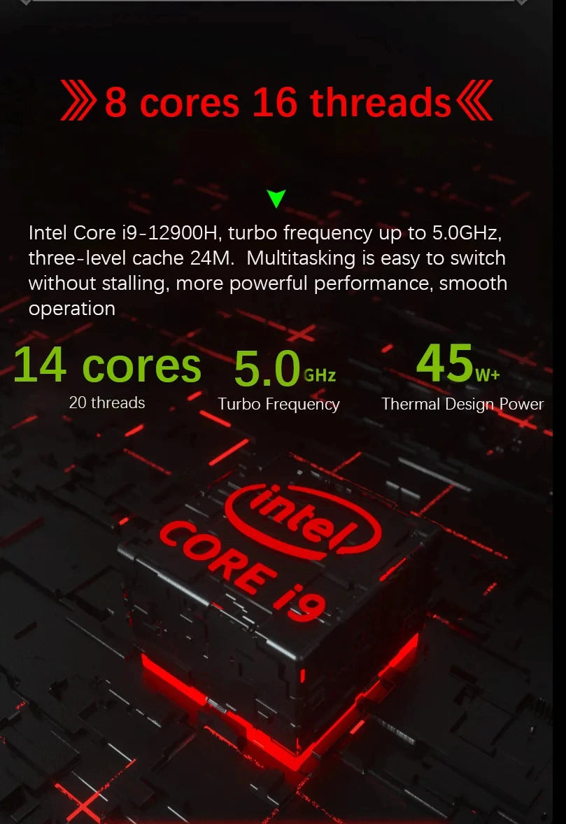 16.1" Alpha Wolf Gaming Laptop | Intel i9-13900H + RTX 4050 6G | Windows 11 | Up to 64GB DDR5 | 4TB SSD