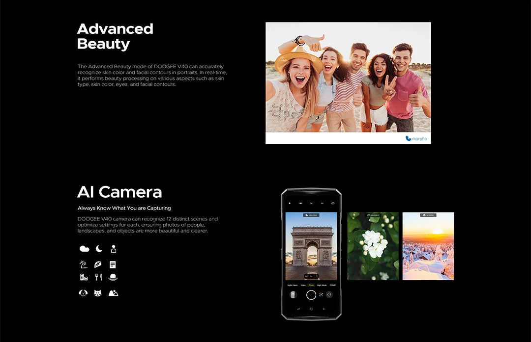DOOGEE V40 5G Rugged Phone 6.78" FHD 120Hz Display Dimensity 7300 5G 12GB+512GB 8680mAh Battery 108MP Camera NFC Android 14