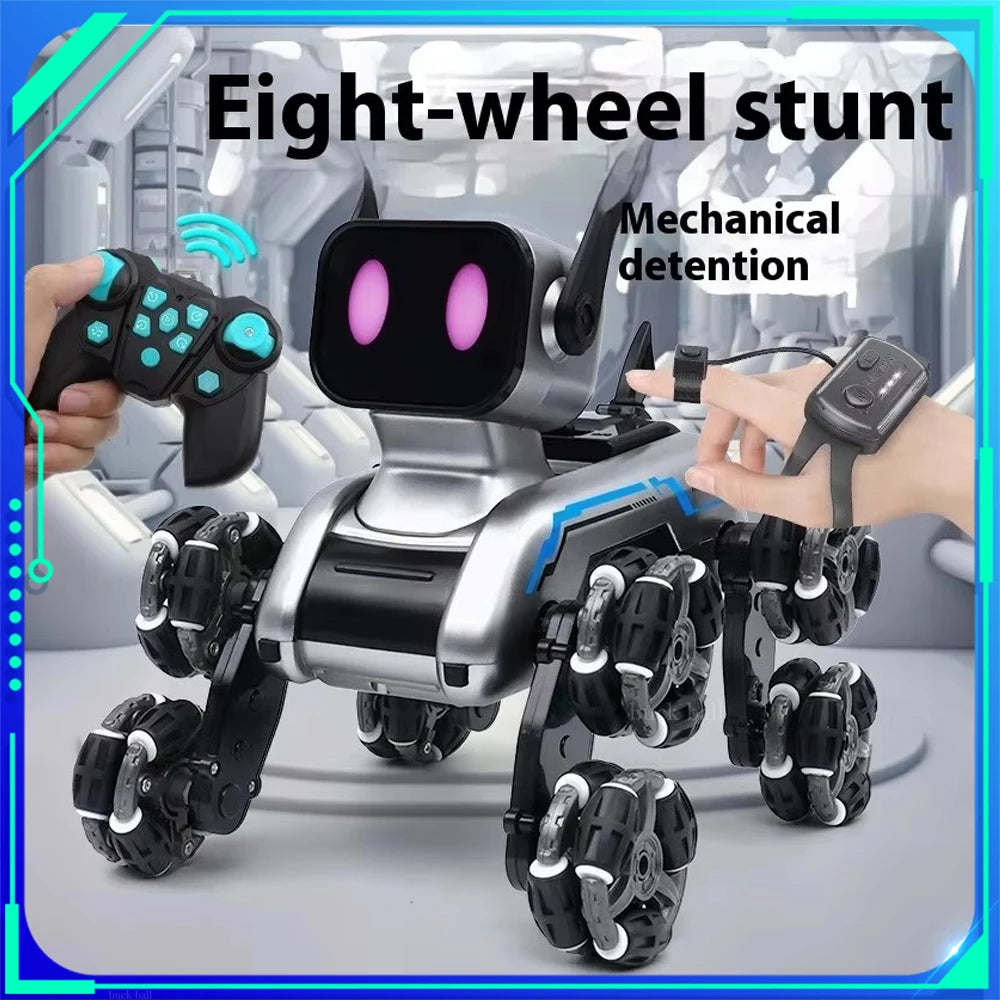 Stunt Eight Robot Dog Wheel Smart Remote Fancy Control Robot Remote Control Toy Children's Electric Mechanical Dog Custom Gift