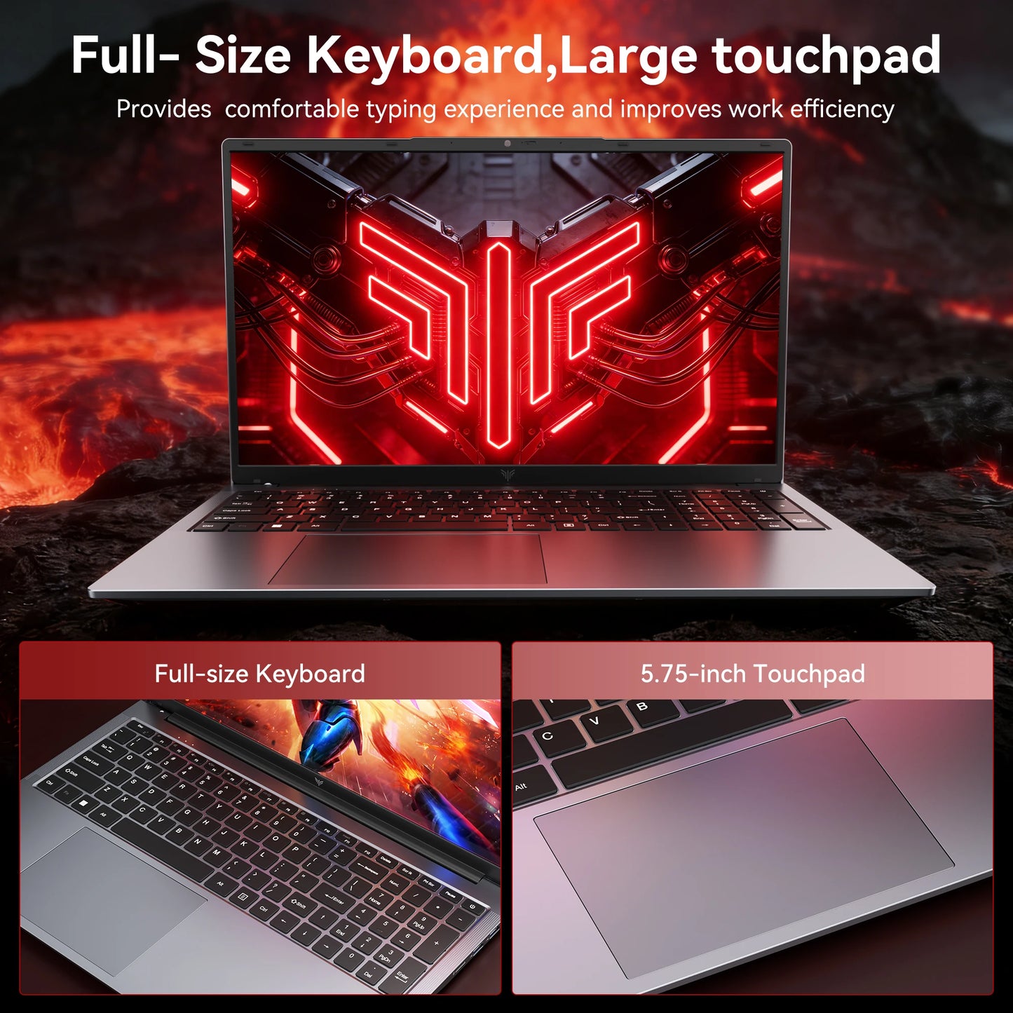 17.3" Alpha Wolf Everyday Laptop | AMD Ryzen 3 4300U | 16GB DDR4 | 512GB SSD | Windows 11 Pro | Wi-Fi 5