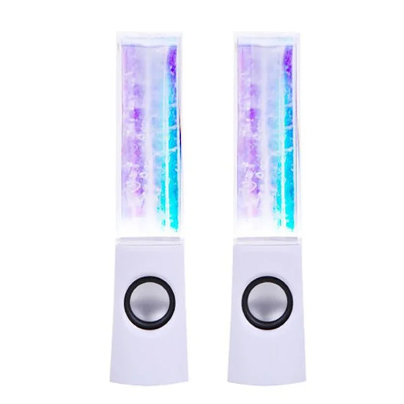 2PCS Dancing Water LED Speakers for PC & Laptop Audio