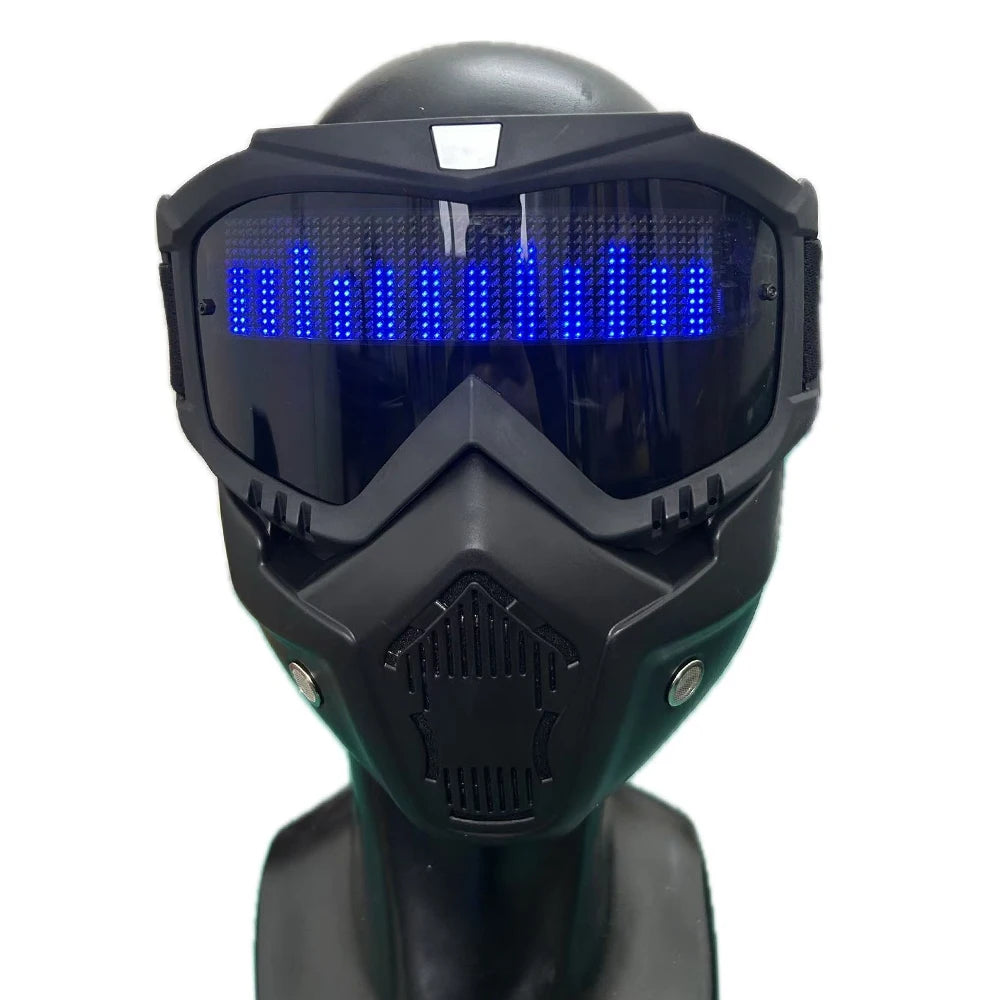 Cyberpunk Mask Light up Mask with Programmable App Multi-Patterns DisplaySci Fi Mask  Cosplay For Adult Party