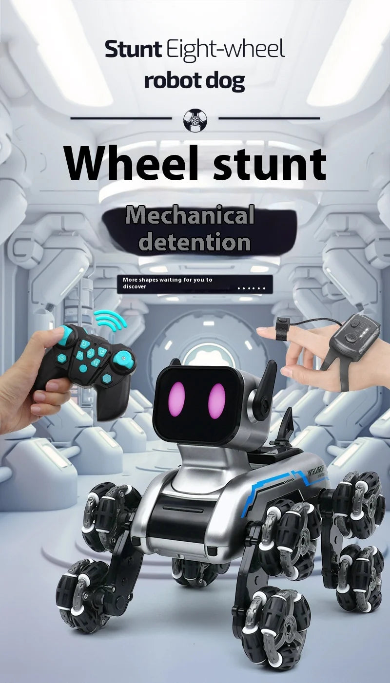 Stunt Eight Robot Dog Wheel Smart Remote Fancy Control Robot Remote Control Toy Children's Electric Mechanical Dog Custom Gift