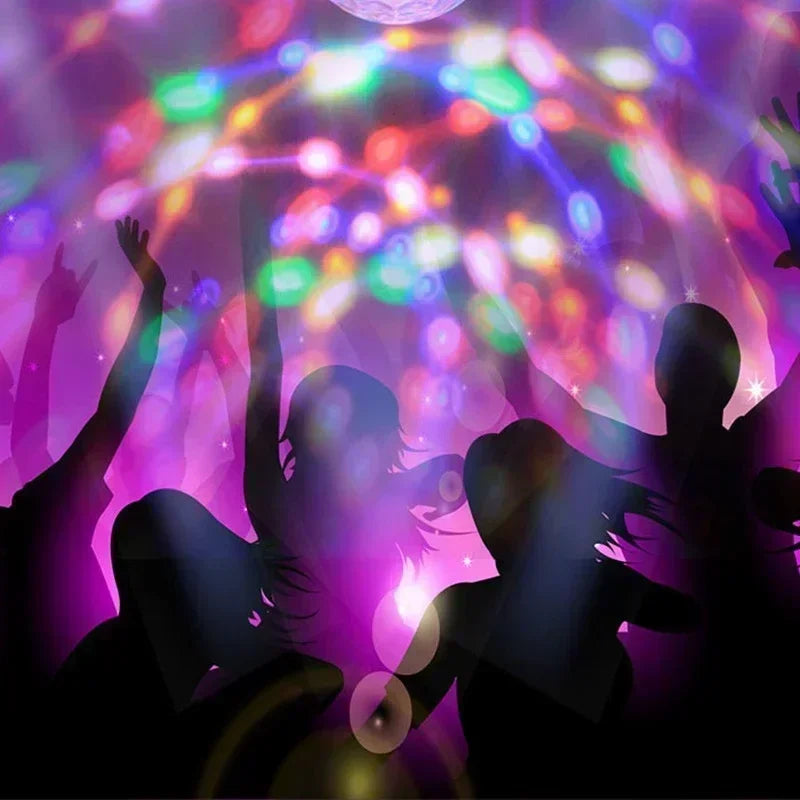 E27 Disco Light Rotating RGB Party Lamp LED Strobe Light Crystal Disco Bulb for Birthday Party Club Bar KTV Halloween Christmas