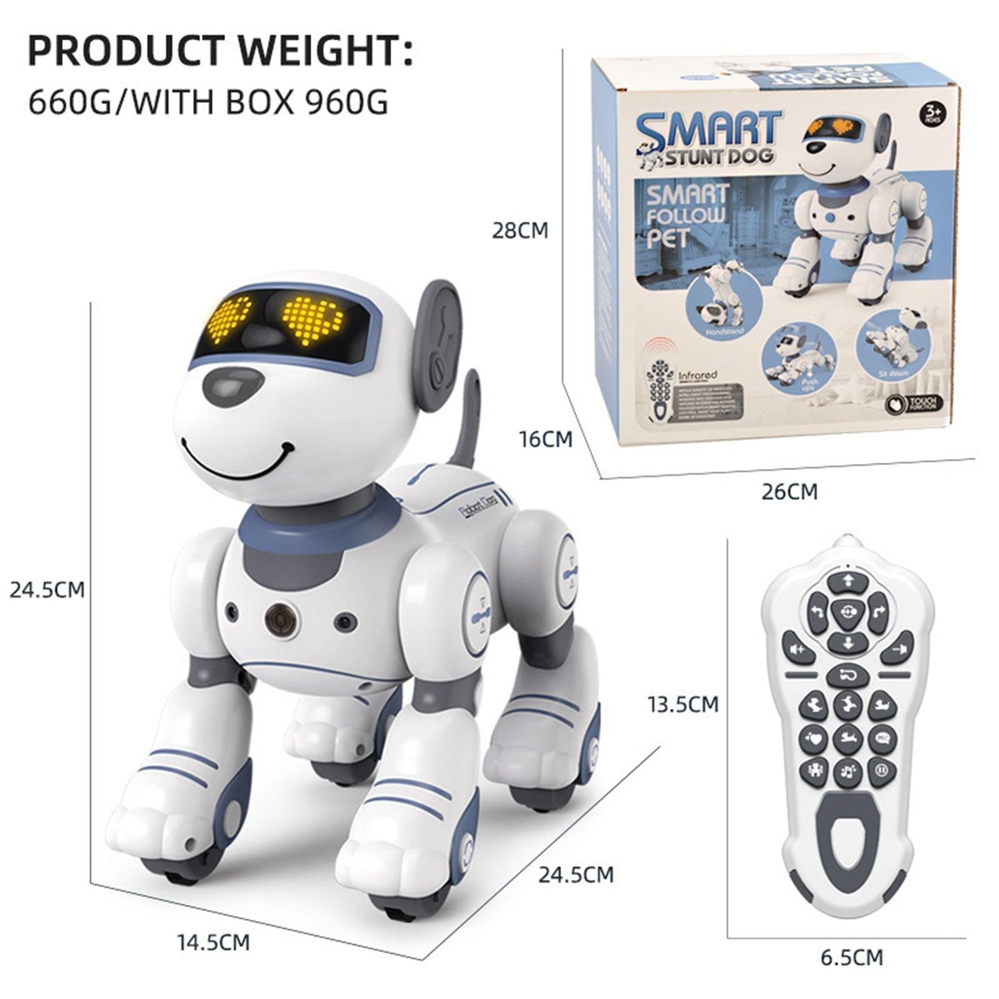 RC Robot Dog Electronic Walking Dancing Dog Intelligent Touch Remote Control Pet Dog Toy for Children's Toys Boys Girls Gifts