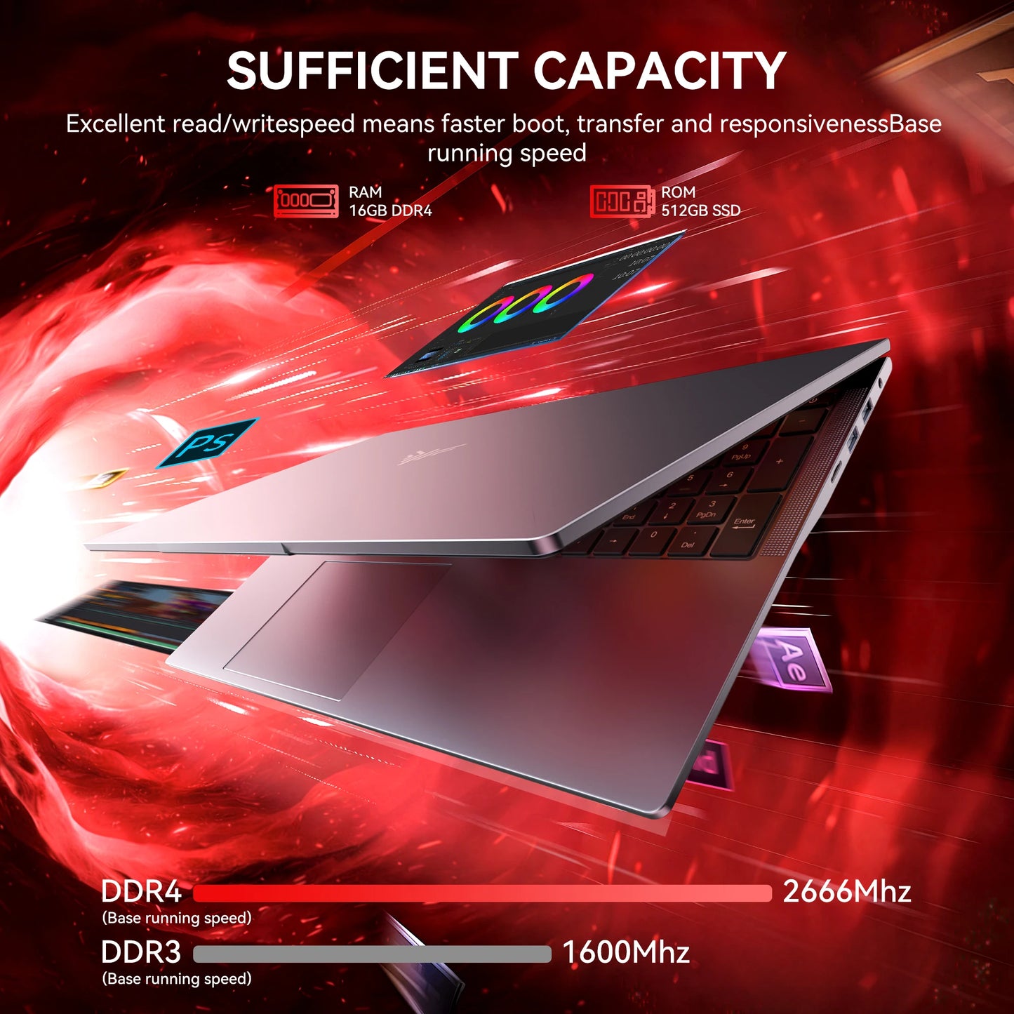 17.3" Alpha Wolf Everyday Laptop | AMD Ryzen 3 4300U | 16GB DDR4 | 512GB SSD | Windows 11 Pro | Wi-Fi 5