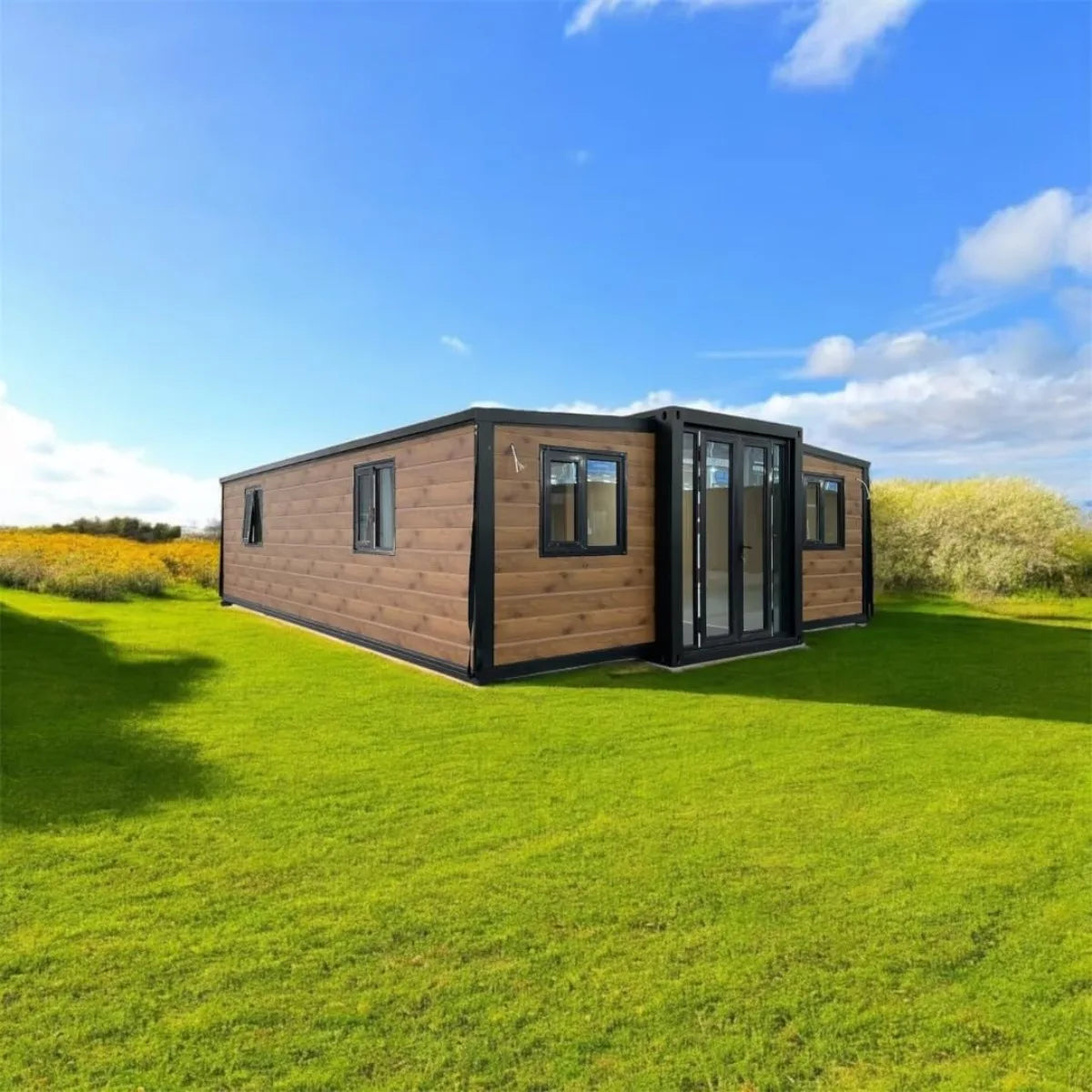 20ft/40ft Folding Container House w/Bathroom, Kitchen, Porch & Double Wing Expansion, Prefab Home