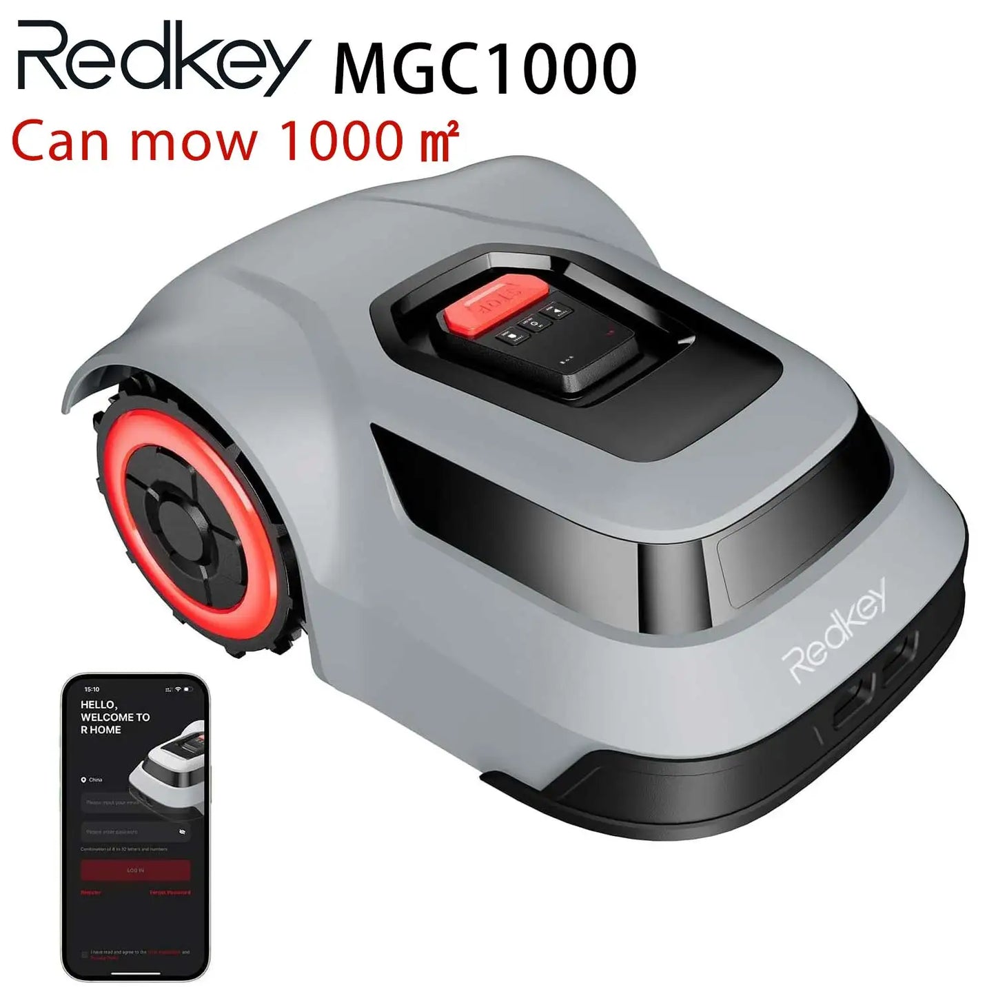 Redkey Robotic Lawn Mower | MGC500 / MGC1000 | C-TOF Navigation | 45% Climb | IPX6 | App Control | Auto Charging