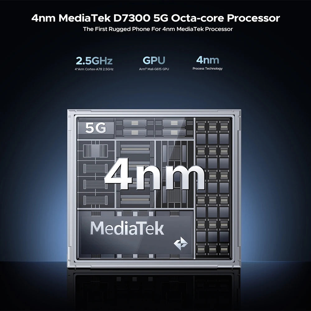 DOOGEE V40 5G Rugged Phone 6.78" FHD 120Hz Display Dimensity 7300 5G 12GB+512GB 8680mAh Battery 108MP Camera NFC Android 14