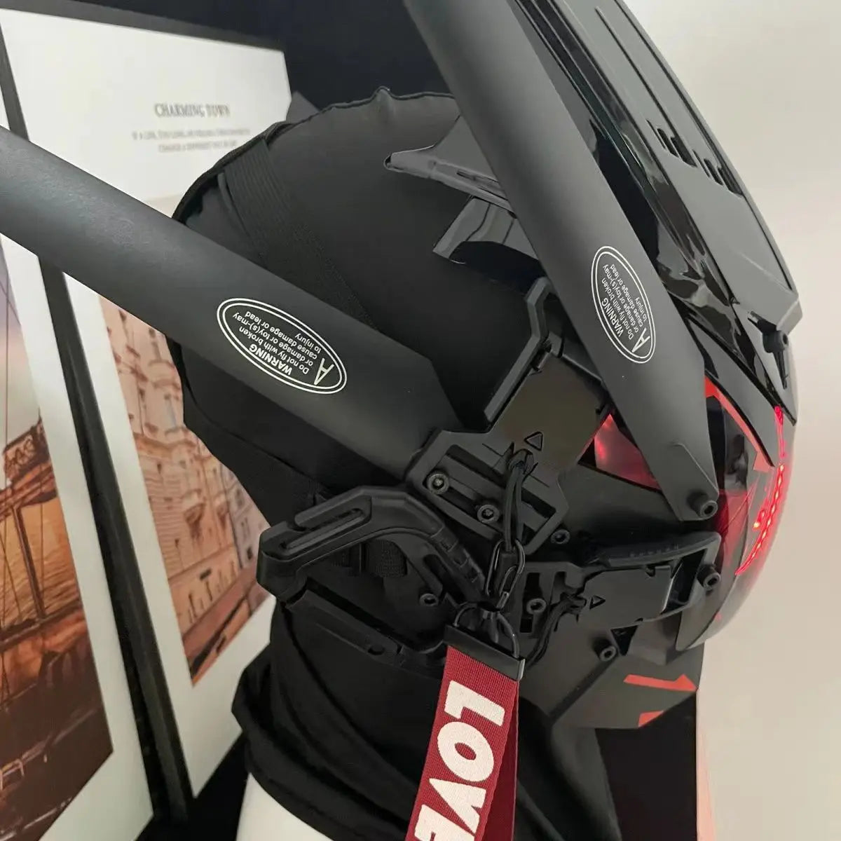 Cyberpunk Mask Cosplay Mask Personalized Face Mask Cosplay - Luminous Mask - Led Mask - Samurai Helmet