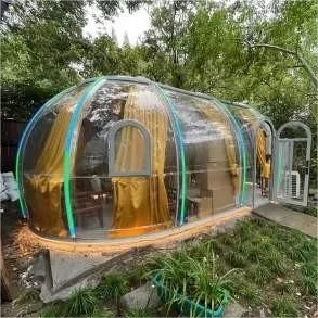 Cheap Sale Luxury Transparent Camping Hotel Round Polycarbonate Luxury Prefabricated Dome HouseDeposit price