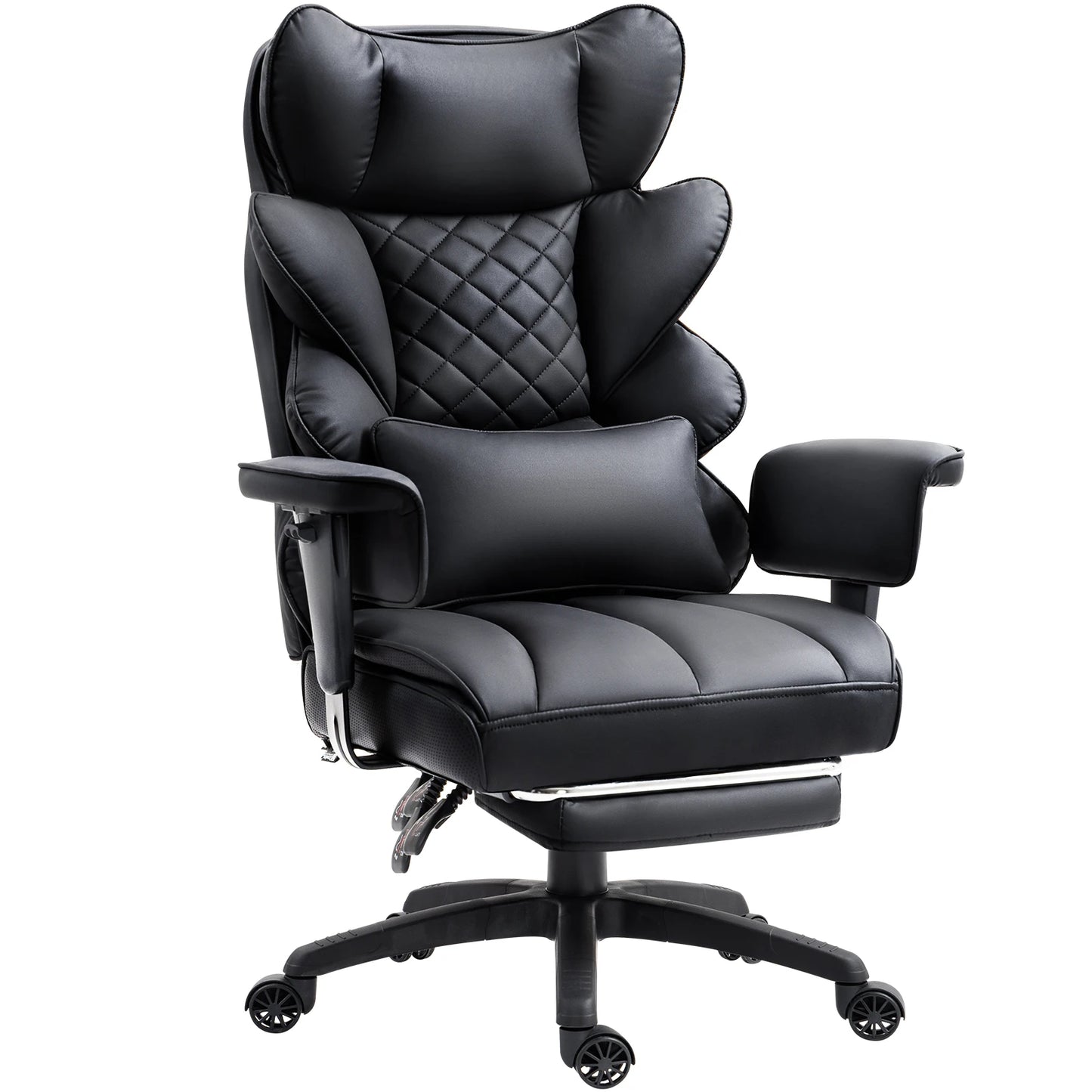 Dowinx Big and Tall Office Chair with Pocket Spring Cushion and Lumbar Support,High Back Computer Gaming Chair with Armrests