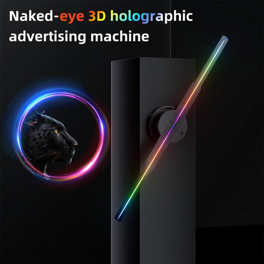 42cm 3D Holographic Fan Projector | WiFi + App Control | DIY Logo & Video | 244 LED Beads | VIGAOT