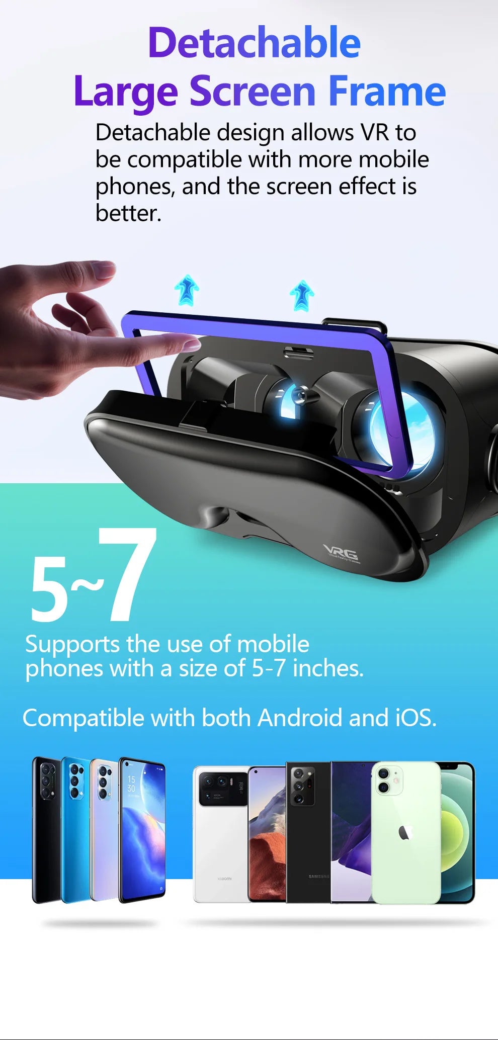 Virtual Reality 3D VR Glasses Devices Headset Helmet Lenses For iPhone Android Smartphone Cell Mobile Viar Video Game Viewer Set