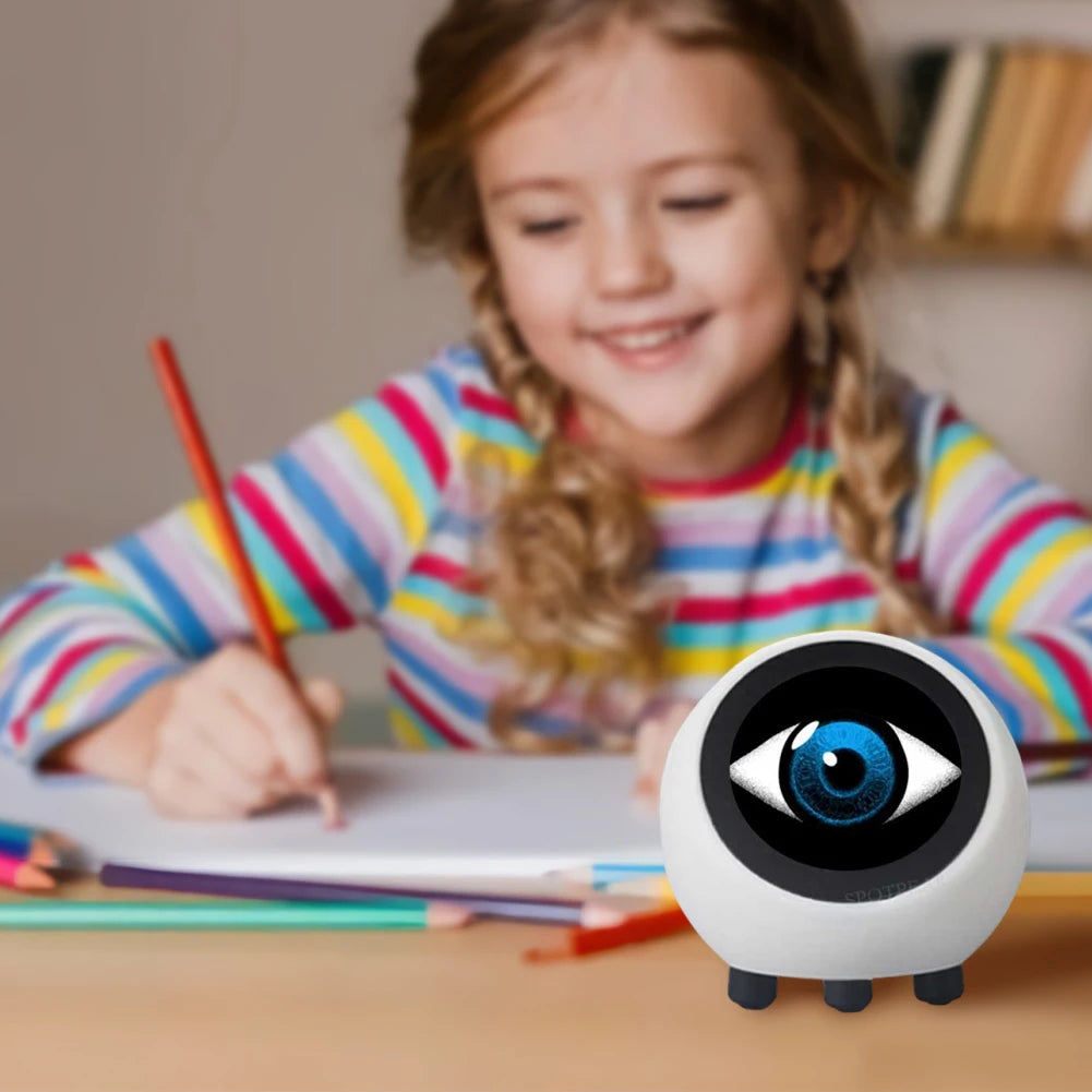 AI Voice Chat Robot Multi-Function Mini Robot Tabletop Ornaments LCD Display Smart Assistant Robot 1.28in for Home Office