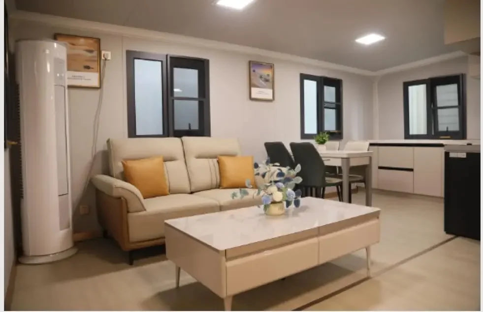 Portable Prefab Tiny Home for Sale, 40ft Modular Home - with 2 Bedrooms, 1 Kitchen & Bathroom, Expandable Container House to