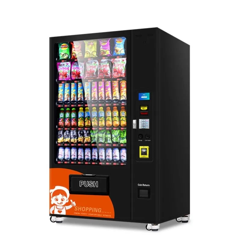 2024 New Arrived Drinks And Snack Vending Machine Healthy Fresh Food Vending Machine With Cash Payment