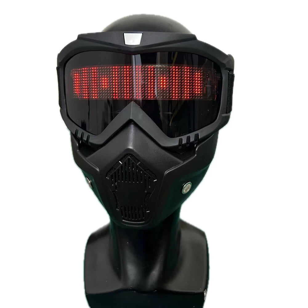 Cyberpunk Mask Light up Mask with Programmable App Multi-Patterns DisplaySci Fi Mask  Cosplay For Adult Party
